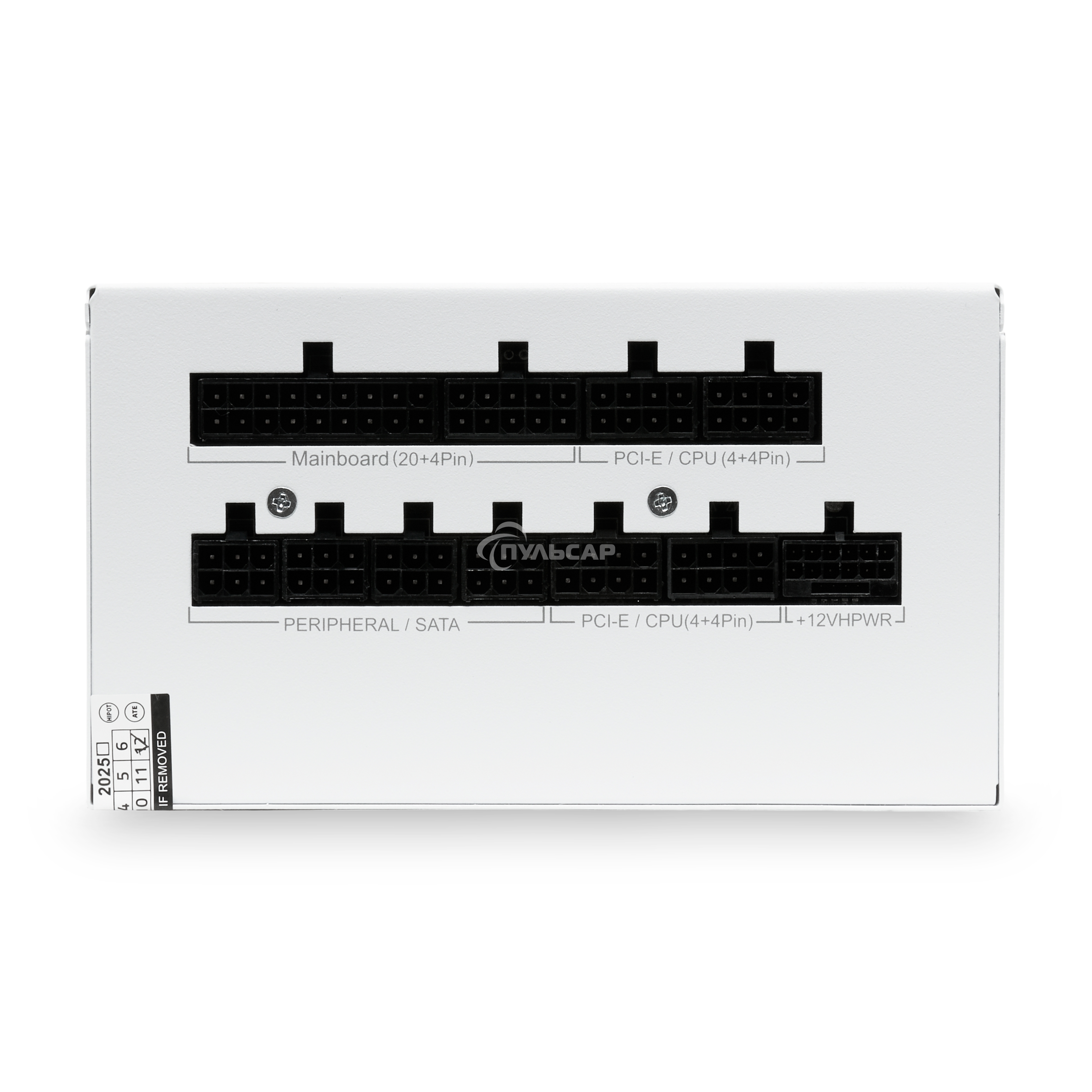 Блок питания HSPD, 850W 80 PLUS Gold (ATX, 3.1, PCIe 5.1, Full modular, 1x24(20+4)pin mesh 550мм, 2xCPU 8(4+4)pin 700мм, 2xPCIe*2 8(6+2)pin 600+150мм, 1x12VHPWR PCIe 5.1 12+4pin 600W 600мм, 3xSATA*3 450+150+150мм, 1xMOLEX4pin*3 450+150+150мм, Active, 120x