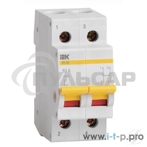 Выключатель нагрузки ВН-32 32А/2П ИЭК MNV10-2-032