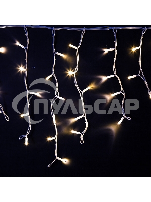 Гирлянда Neon-night Айсикл (бахрома) светодиодный, 4,0 х 0,6 м, белый провод каучук, 230 В, диоды белые, 128 LED