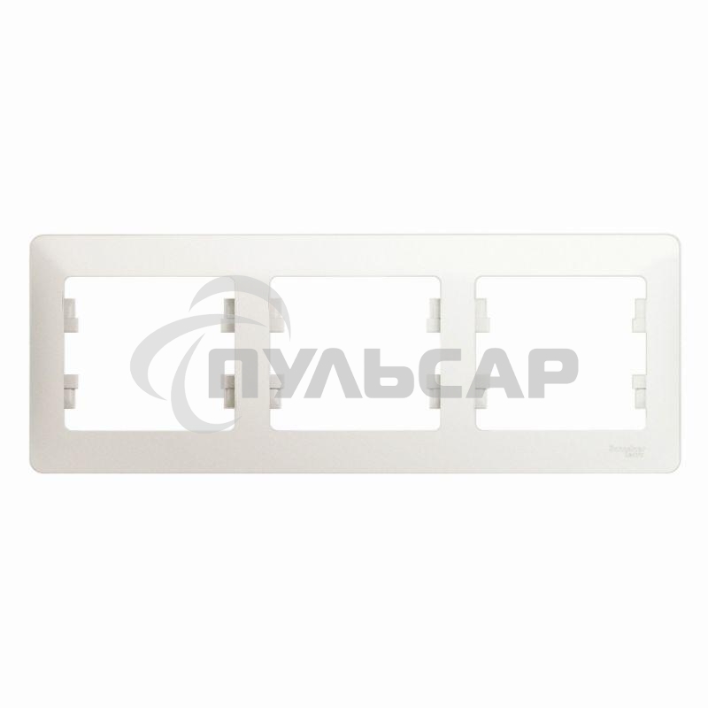 Рамка 3-м Glossa горизонт. перламутр SchE GSL000603