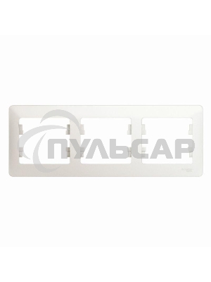 Рамка 3-м Glossa горизонт. перламутр SchE GSL000603