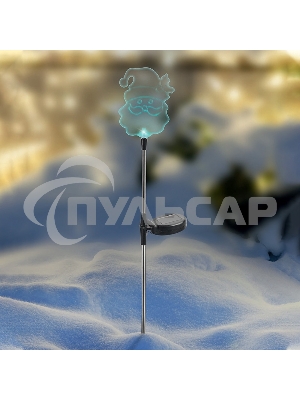 Светильник светодиодный Lamper Добрый Санта с солнечной панелью и аккумулятором, переливчатое свечение мультиколор