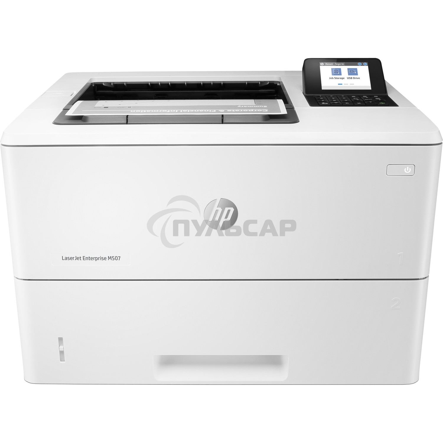 Принтер лазерный HP LaserJet Enterprise M507dn (1PV87A), A4, ч/б, печ. до 43 стр/мин, 1200 x 1200 dpi, USB, RJ-45, Air Print, Mopria