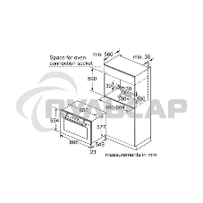 Встраиваемый газовый духовой шкаф Siemens VB011CBR0M IQ100 90*60см, 92л