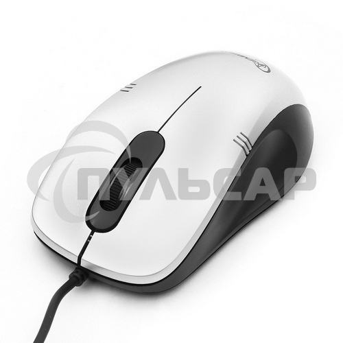 Мышь проводная Gembird MOP-100-S серебристый, 1000 dpi, USB, кнопки - 3