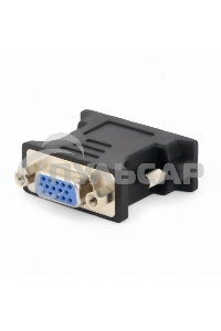 Переходник DVI-VGA Cablexpert A-DVI-VGA-BK, 29M/15F, черный, пакет