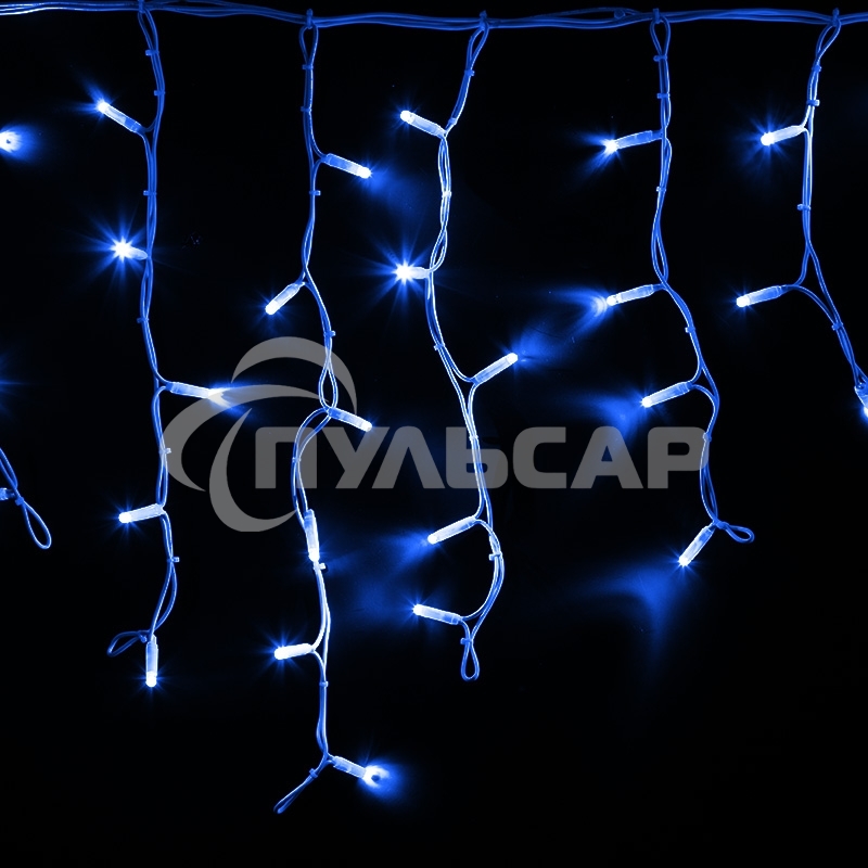 Гирлянда Neon-night Айсикл (бахрома) светодиодный, 4,0 х 0,6 м, белый провод каучук, 230 В, диоды синие, 128 LED