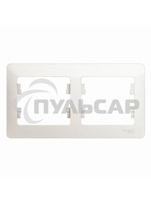 Рамка 2-м Glossa горизонт. перламутр SchE GSL000602