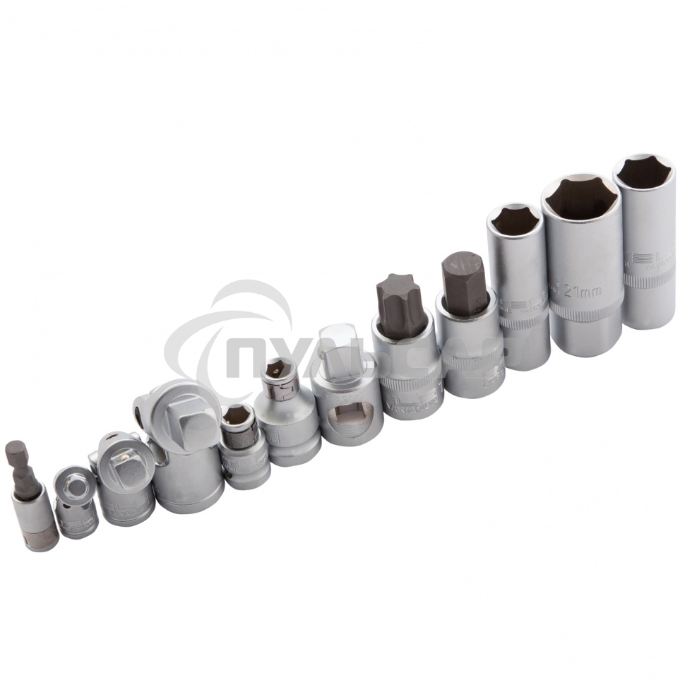 Набор инструментов STELS 141151/4'' 3/8'' 1/2'' cr-v s2 усиленный кейс 216предм.