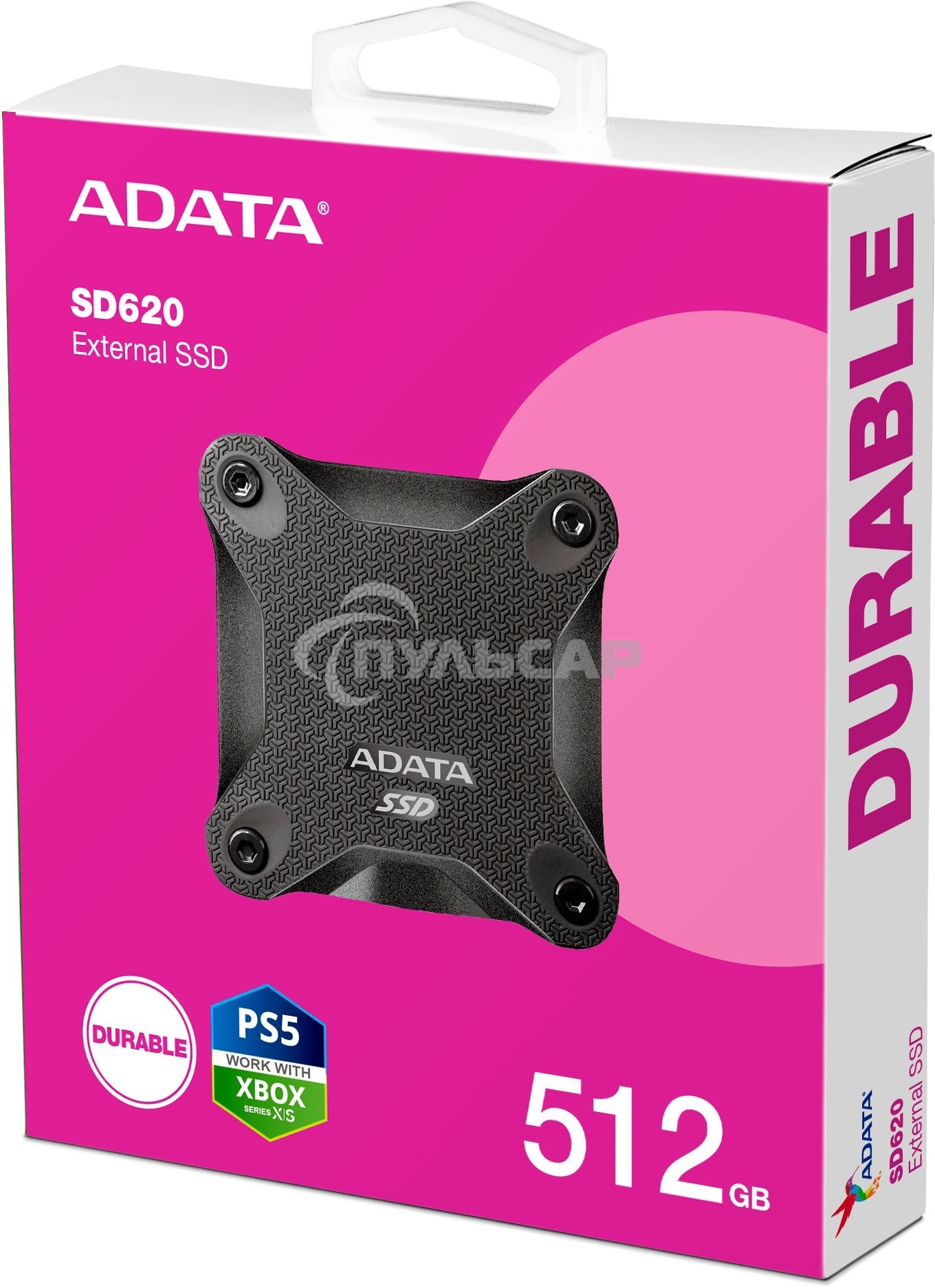 Внешний SSD ADATA SD620, 512 GB, USB 3.2 Gen 2 Type-A, R/W 520/460, черный