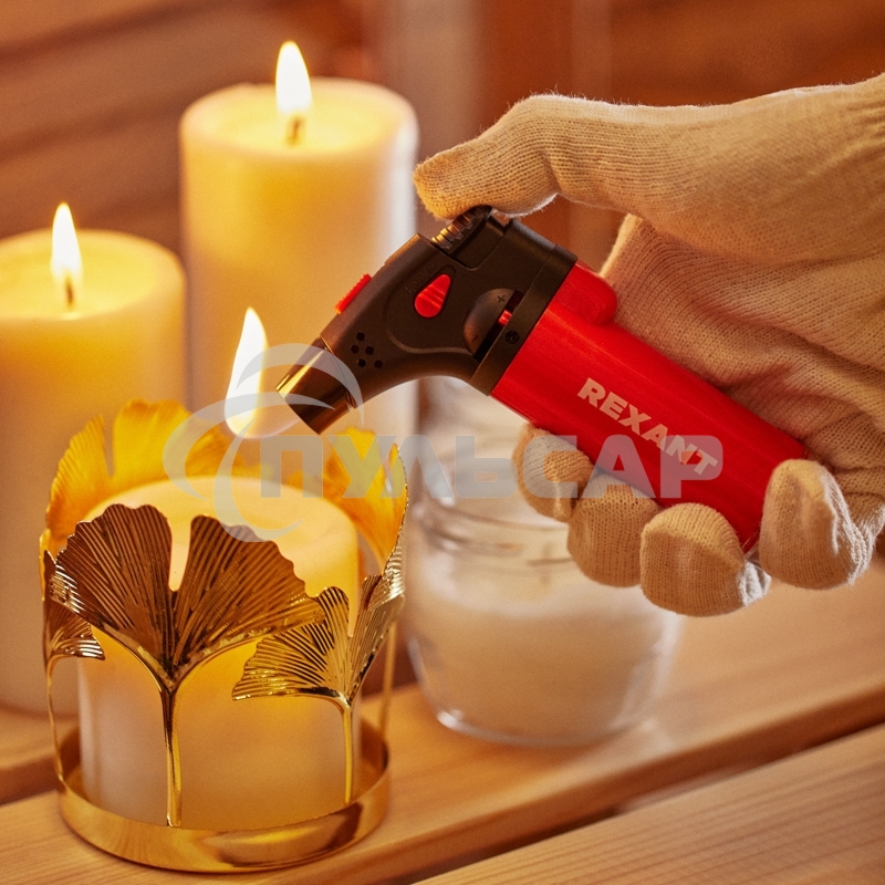 Турбо горелка GT-11, заправляемая, красная Rexant