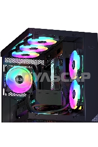 Вентилятор для корпуса PCCooler F3 T120 ARGB черный, 120 мм, 1800 об/мин, 21.6 дБ, 4 pin