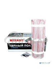 Теплый пол (нагревательный мат) Rexant Classic RNX-12,0-1800 (площадь 12,0 м2 (0,5 х 24,0 м)), 1800 Вт, двухжильный с экраном