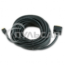 Кабель HDMI-DVI Cablexpert CC-HDMI-DVI-7.5MC, 19M/19M, single link, медь, позол.разъемы, экран, 7.5м, черный, пакет