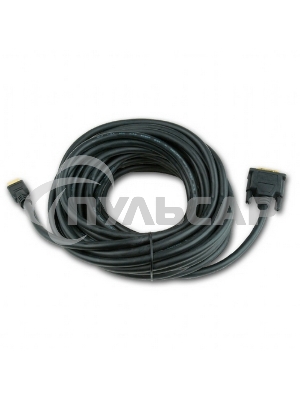 Кабель HDMI-DVI Cablexpert CC-HDMI-DVI-7.5MC, 19M/19M, single link, медь, позол.разъемы, экран, 7.5м, черный, пакет