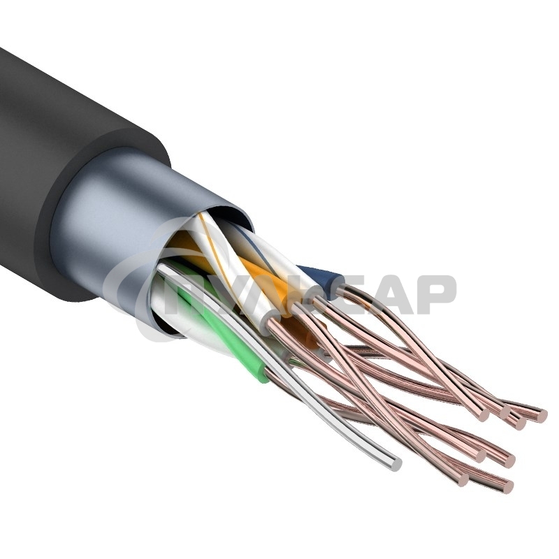 Кабель витая пара Rexant FTP 4PR 24AWG, CAT5e наружный (OUTDOOR) (бухта 305м) (в коробке)