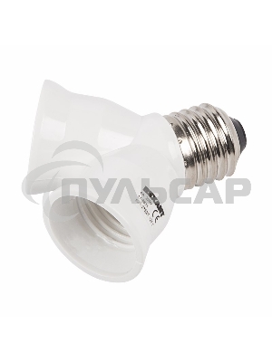 Разветвитель цокольный Е27-2хЕ27 белый Rexant