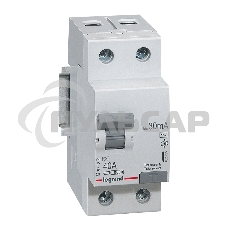 Выключатель дифференциального тока (УЗО) 2п 40А 30мА тип AC RX3 Leg 402025 Выключатель дифференциального тока (УЗО) 2п 40А 30мА тип AC RX3 Leg 402025