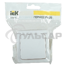 Выключатель Iek EVMP10-K01-10-54-EC ВС20-1-0-ГПБ выкл 1кл о/у IP54 (цвет клавиш: белый) ГЕРМЕС PLUS