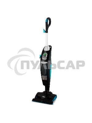 Пылесос вертикальный паровой Kitfort КТ-535-1 черный, питание от сети, 1600 Вт, уборка влажная/паром/сухая, пылесборник 1 л