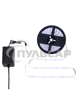 Комплект светодиодной ленты 5 м с блоком питания IP65, холодное белое свечение 6500 К LAMPER