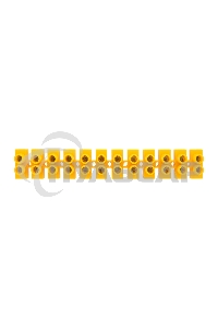 Клеммная винтовая колодка KВ-14 6-14, ток 20 A, полиэтилен желтый Rexant (10 шт./уп.)