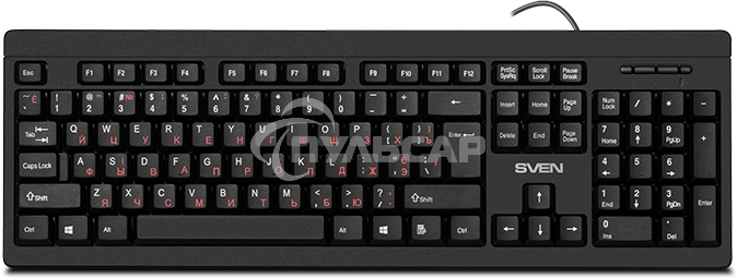Комплект клавиатура + мышь SVEN KB-S320C клавиатура и мышь черные (USB, 105 кл, 4 кнопки, 1000 dpi)