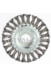 Щетка Matrix для УШМ 125 мм, посадка 22,2 мм, плоская, крученая металлическая проволока