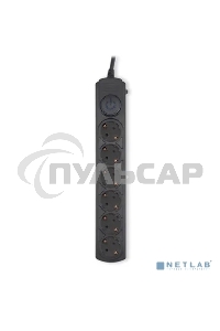 Сетевой фильтр Ippon BK-6-EU-3-16-B 3м (6 розеток) черный (коробка)