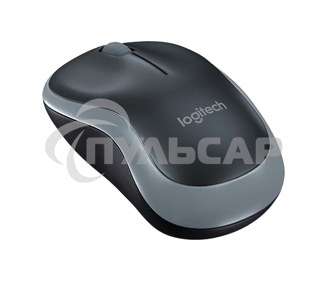 Мышь беспроводная Logitech M185 серый/черный, 1000 dpi, радиоканал, USB, кнопки - 3