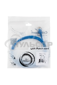 Патч-корд UTP Cablexpert кат.5e, 1м, литой, многожильный (синий)