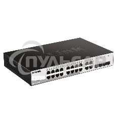 Коммутатор D-Link Gigabit Smart Switch with 16 10/100/1000Base-T ports and 4 Gigabit MiniGbIC (SFP) ports