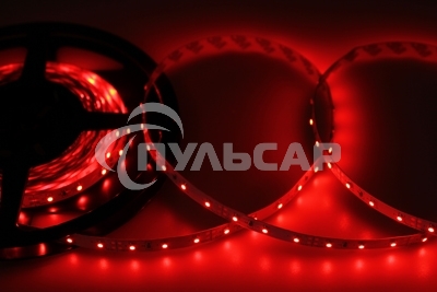 Лента светодиодная открытая, 8 мм, IP23, SMD 2835, 60 LED/m, 12 V, цвет свечения красный