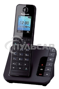 Телефон беспроводной (DECT) Panasonic KX-TGH220RUB черный АОН, Caller ID, 