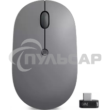 Мышь беспроводная Lenovo Go серый, 2400 dpi, радиоканал, USB-C, кнопки - 3