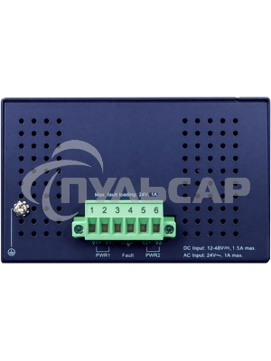 Коммутатор PLANET IGS-4215-16T2S IP30 Industrial L2/L4 16-Port 10/100/1000T + 2-Port 100/1000X SFP Managed Switch (-40~75 degrees C, dual redundant power input on 12~48VDC/24VAC terminal block)