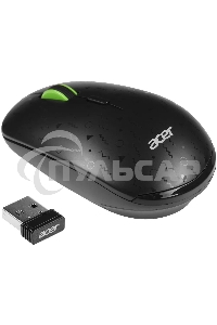 Мышь беспроводная Acer OMR307 черный, 1600 dpi, радиоканал, USB, кнопки - 4