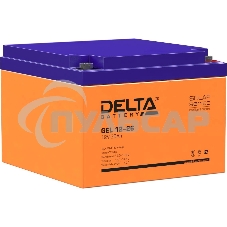 Аккумуляторная батарея Delta GEL 12-26 напряжение 12В, емкость 26А·ч (174х166х125мм)