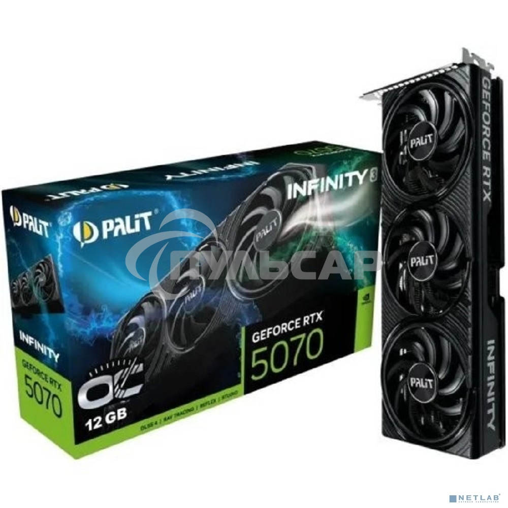 Видеокарта Palit RTX 5070 INFINITY 3 OC 12Gb GDDR7 192bit 3-DP HDMI