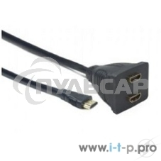 Разветвитель HDMI Cablexpert DSP-2PH4-002, HD19F/2x19F, 1 компьютер => 2 монитора, пасcивный, Full-HD, 3D, 1.4v