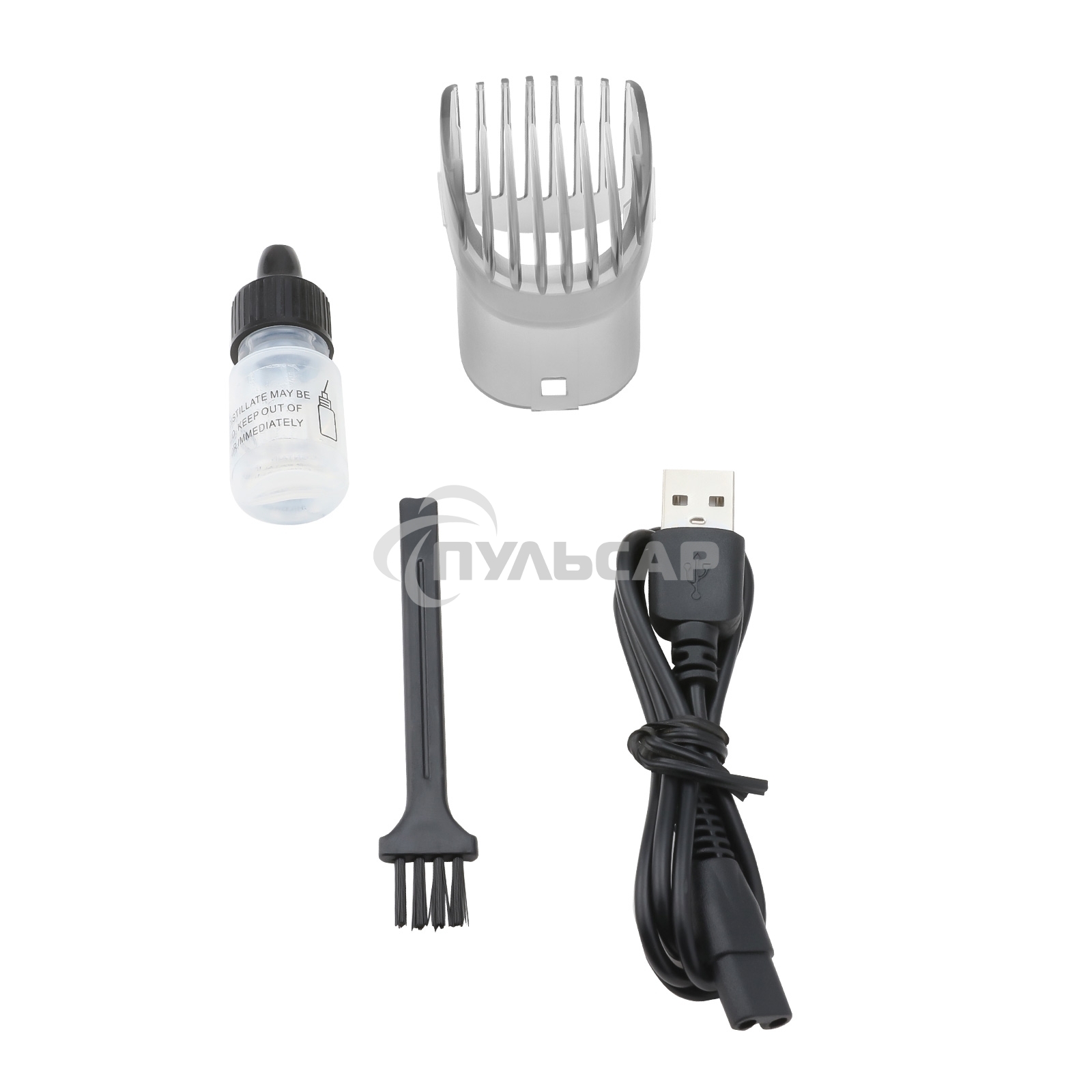 Набор для стрижки Galaxy Line GL 4170, черный, 3 Вт, вр. раб. до 1,5 ч, время зарядки около 2 ч, аккум. Li-Ion 3,7 В, емк. аккум. 600 мА*ч, лезвия из нерж. стали, шир. лезвия 30 мм, 16 полож. насадки-расчески (1 - 8,5 мм), индик. зар. аккум., USB зарядка