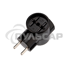 Тройник электрический РЕТРО 10 А без заземления черный (карболит) Rexant