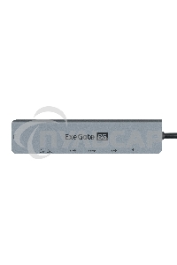 Док-станция ExeGate EX293983RUS DUB-21C/PD/CR/H (кабель-адаптер USB Type-C --> 2xUSB3.0 + Card Reader + PD 100W + HDMI 4K@60Hz, Plug&Play, серый)
