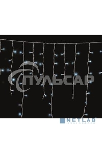 Гирлянда Neon-night Айсикл (бахрома) светодиодный, 1,8 х 0,5 м, белый провод, 230 В, диоды синие, 48 LED