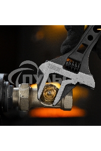 Ключ разводной 155 мм, CrV, кованый, укороченная рукоятка Denzel