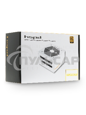 Блок питания HSPD, 850W 80 PLUS Gold (ATX, 3.1, PCIe 5.1, Full modular, 1x24(20+4)pin mesh 550мм, 2xCPU 8(4+4)pin 700мм, 2xPCIe*2 8(6+2)pin 600+150мм, 1x12VHPWR PCIe 5.1 12+4pin 600W 600мм, 3xSATA*3 450+150+150мм, 1xMOLEX4pin*3 450+150+150мм, Active, 120x