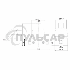 Выключатель-кнопка 250V 2А (2с) ON-OFF белый (для настольной лампы) Rexant