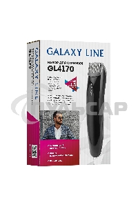 Набор для стрижки Galaxy Line GL 4170, черный, 3 Вт, вр. раб. до 1,5 ч, время зарядки около 2 ч, аккум. Li-Ion 3,7 В, емк. аккум. 600 мА*ч, лезвия из нерж. стали, шир. лезвия 30 мм, 16 полож. насадки-расчески (1 - 8,5 мм), индик. зар. аккум., USB зарядка