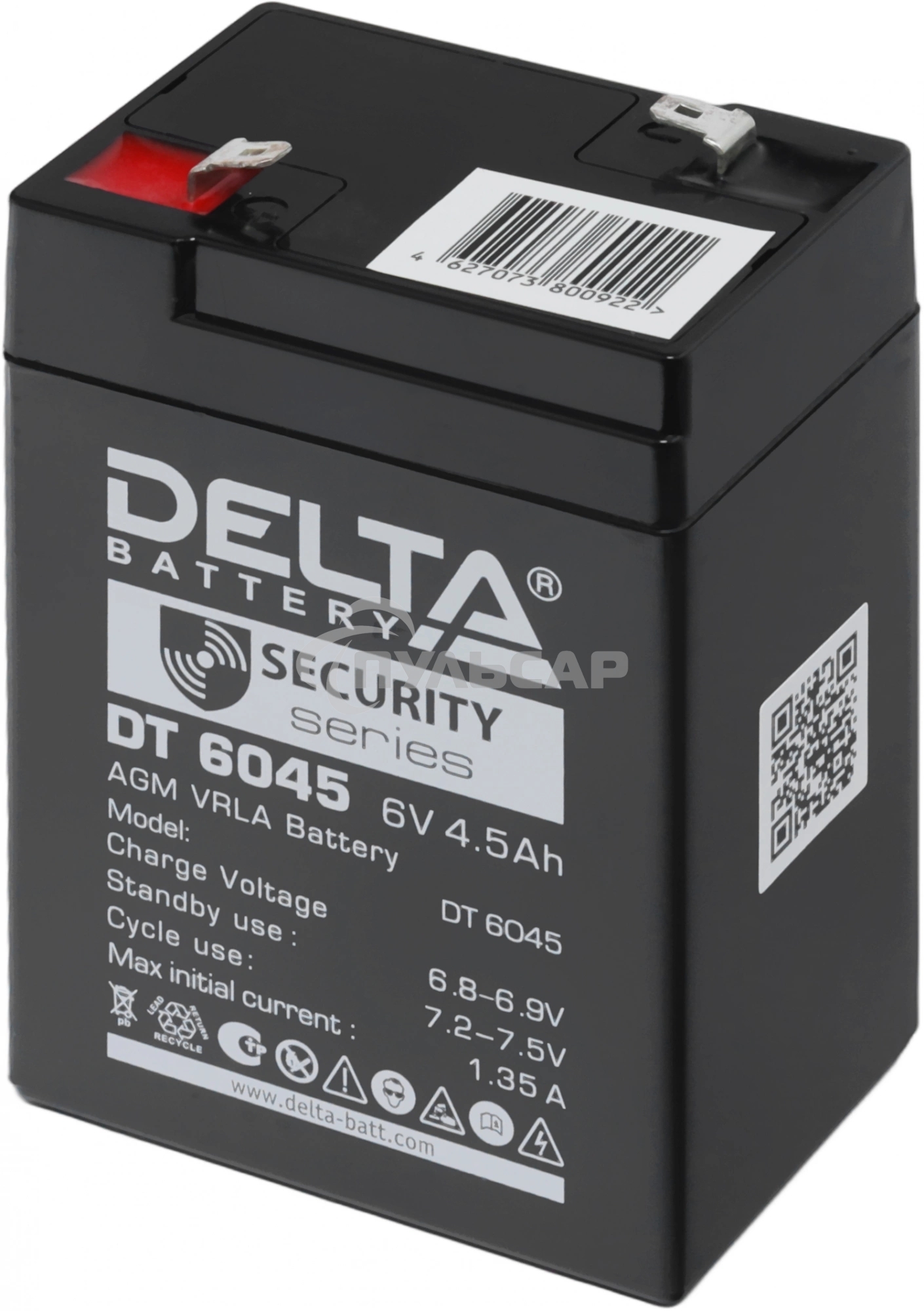 Батарея Delta DT 6045 (6V, 4.5Ah)