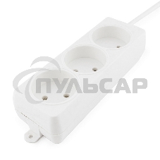 Удлинитель Гарнизон EL-NL3-W-3, 3 розетки допустимый ток 10А, длина 3 метра.